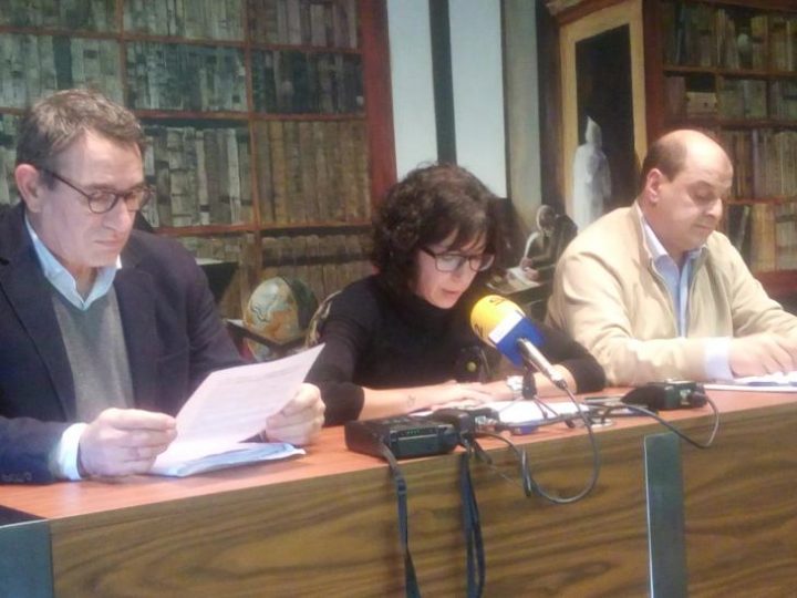 Laura Rivado, José Mª Sáez Morón y Leopoldo García