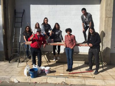 Foto proyecto mural frontón El Ferial