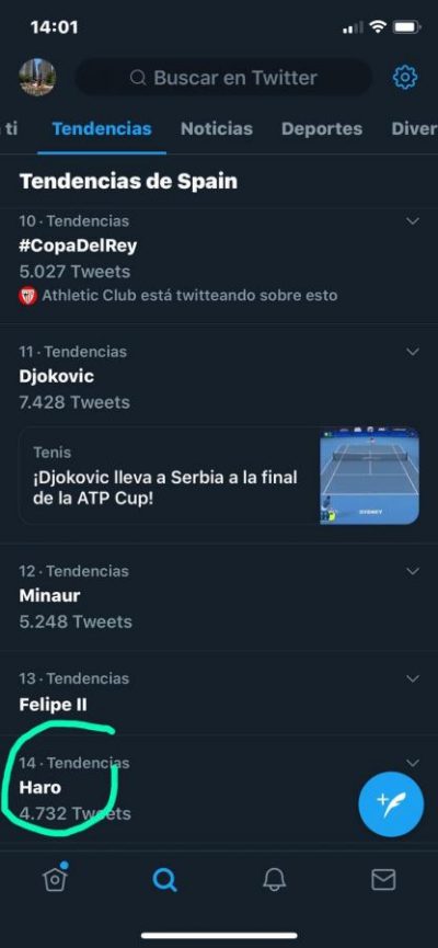 Haro en Trending Topic nacional en Twitter